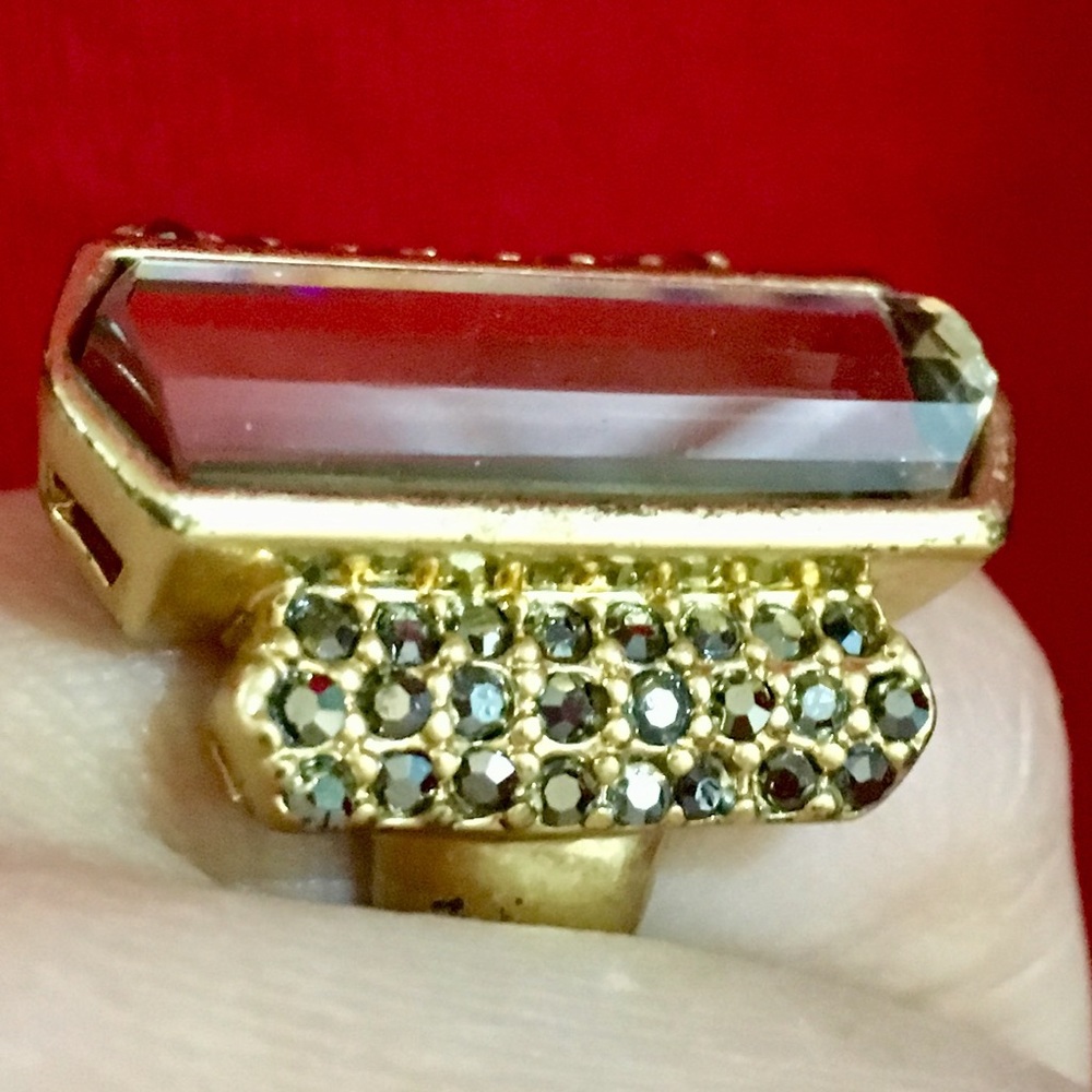 Lia Sophia Topaz Crystal Statement Ring